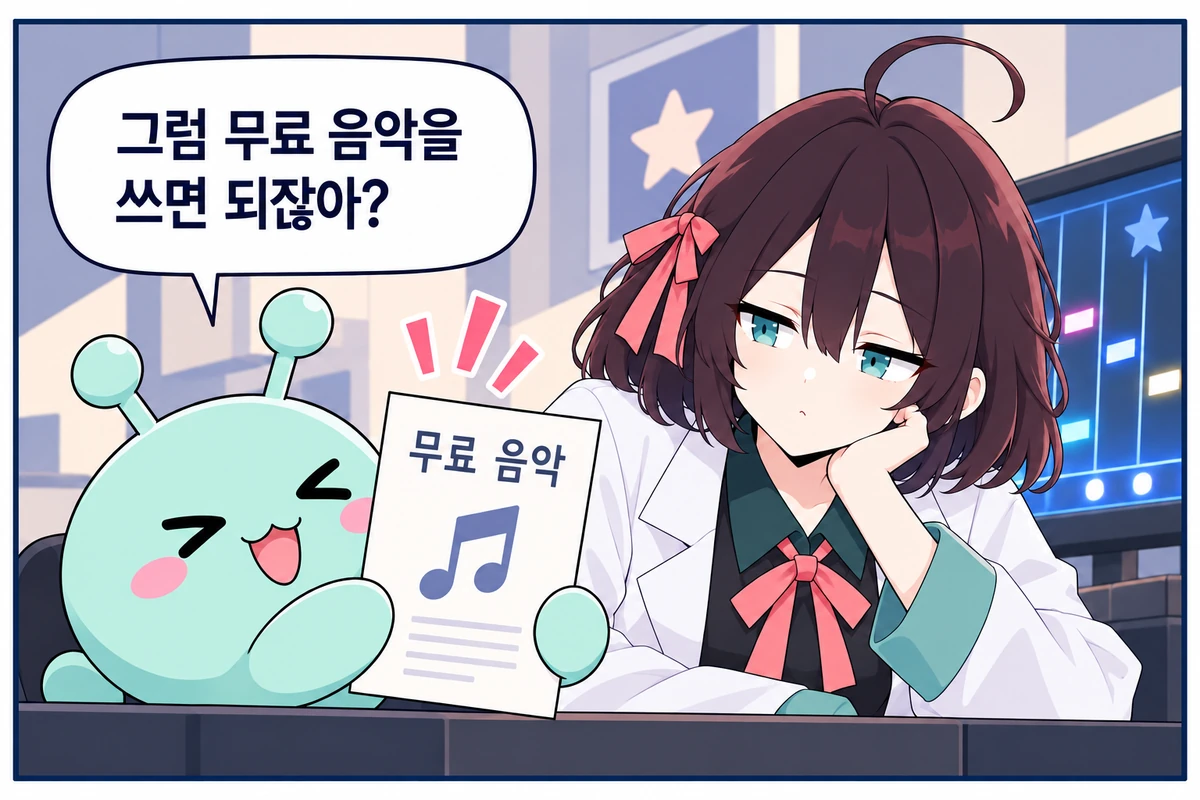 3화면. 무료 음악을 쓰면 되지 않을까?